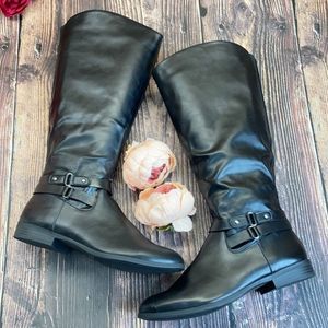 Style & Co. Black Manmade Boots 6M-WC